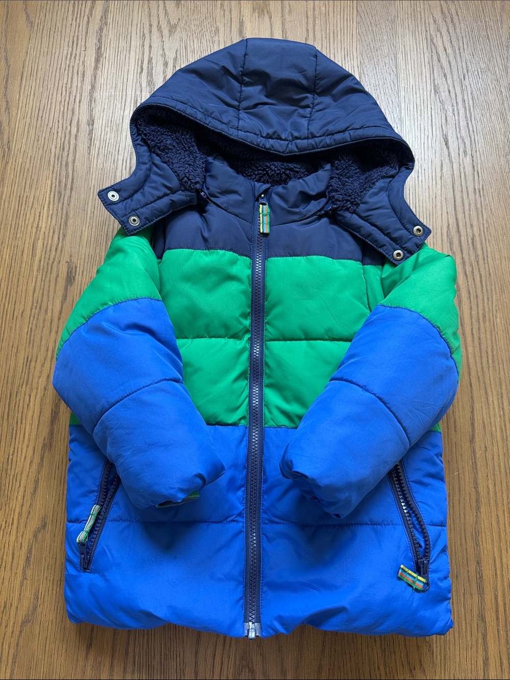 Mini Boden Kids' Two-in-One Vest & Puffer Jacket Size 5-6Y